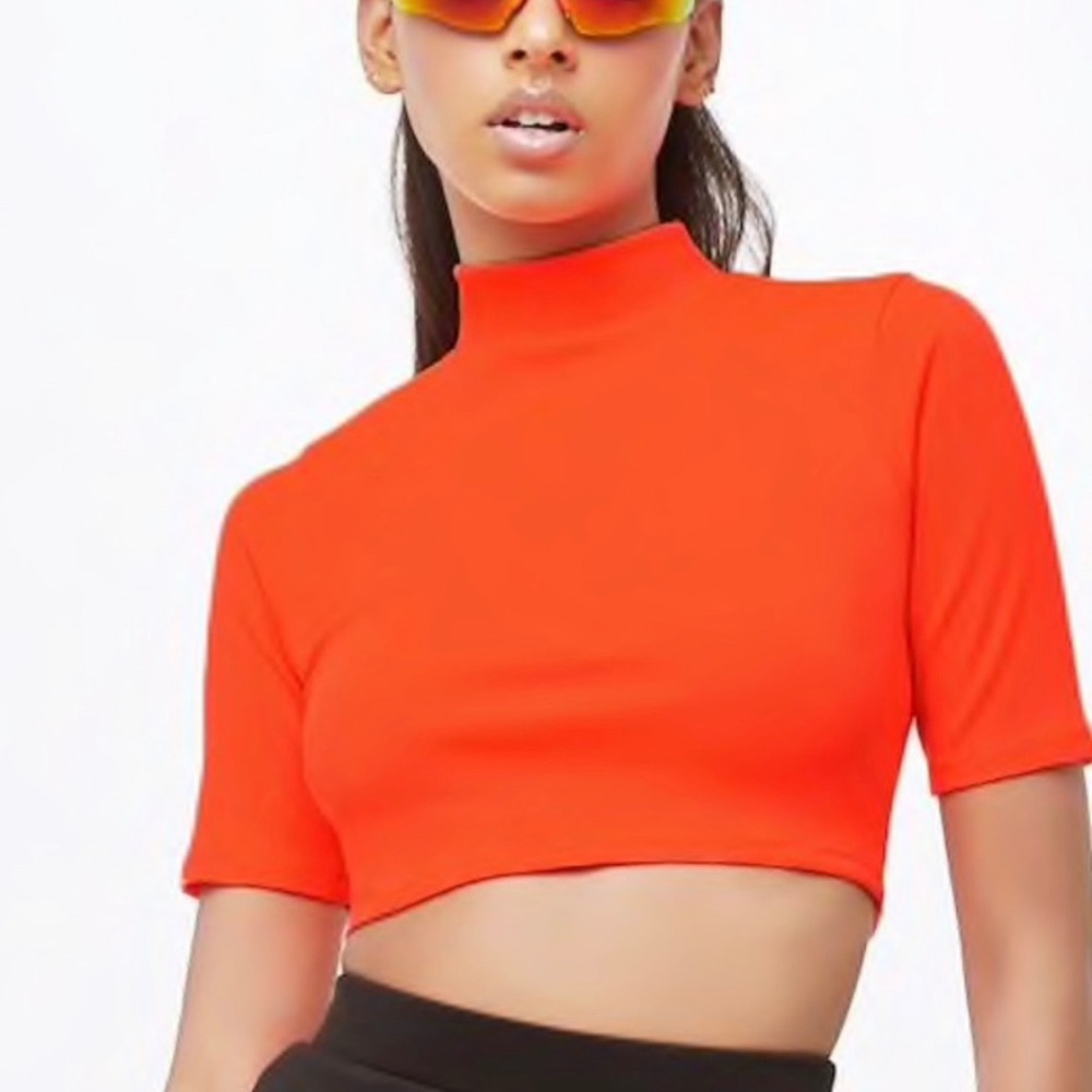 Neon orange top size small